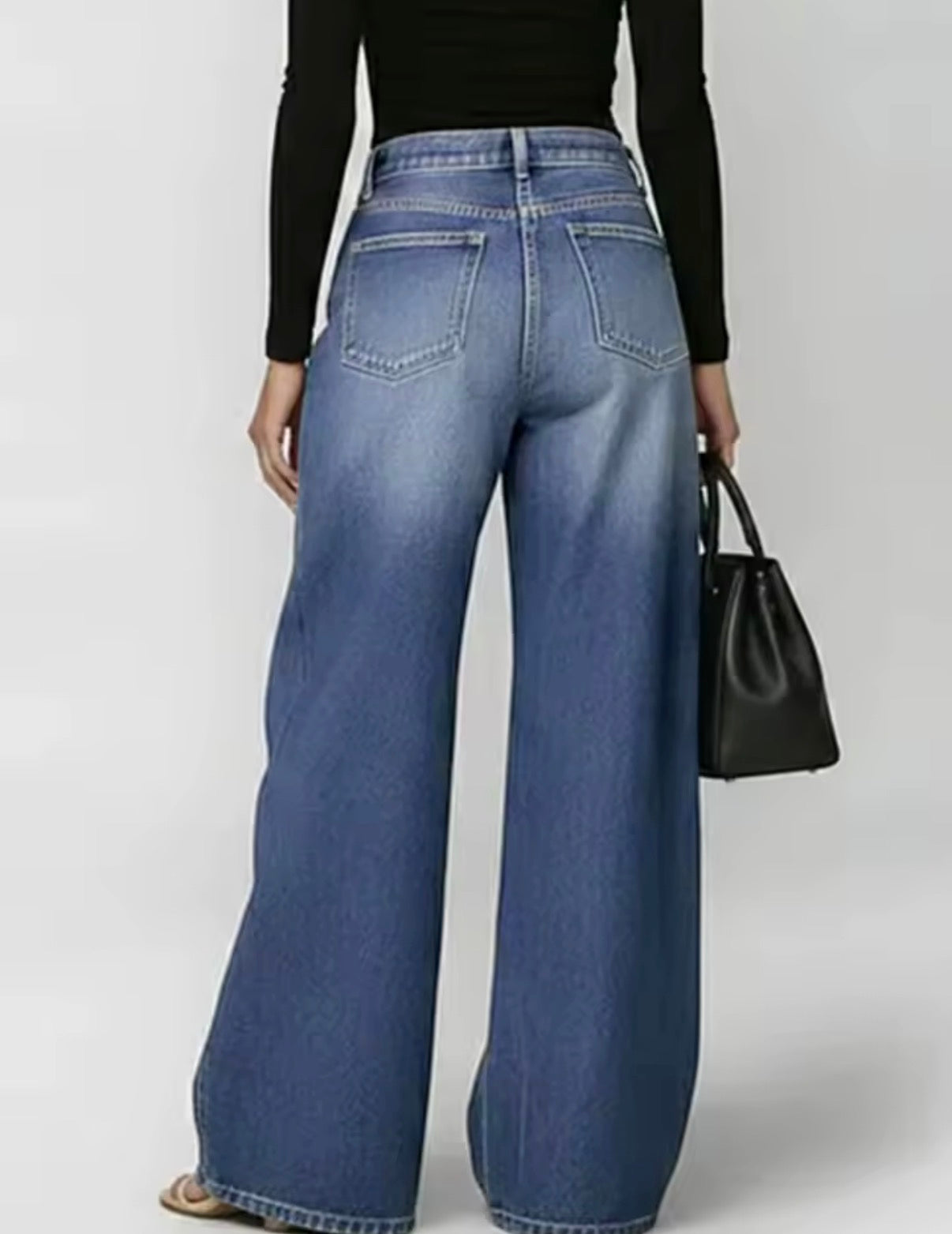 Denim Barrel Pants