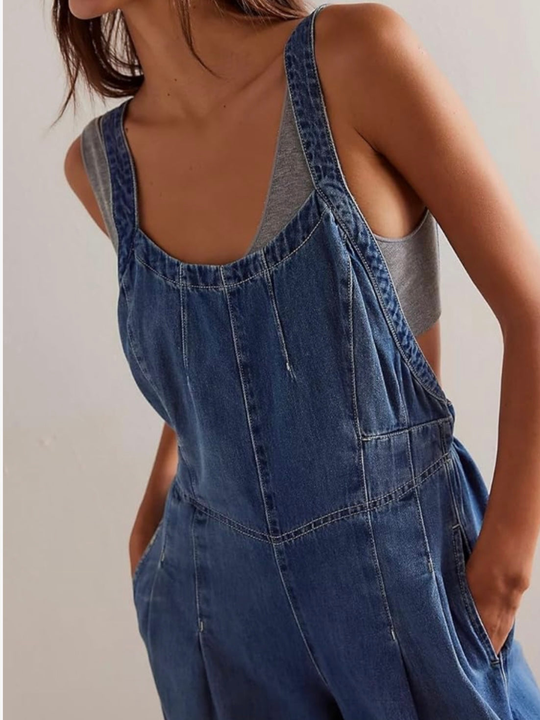 Denim casual jumper overall