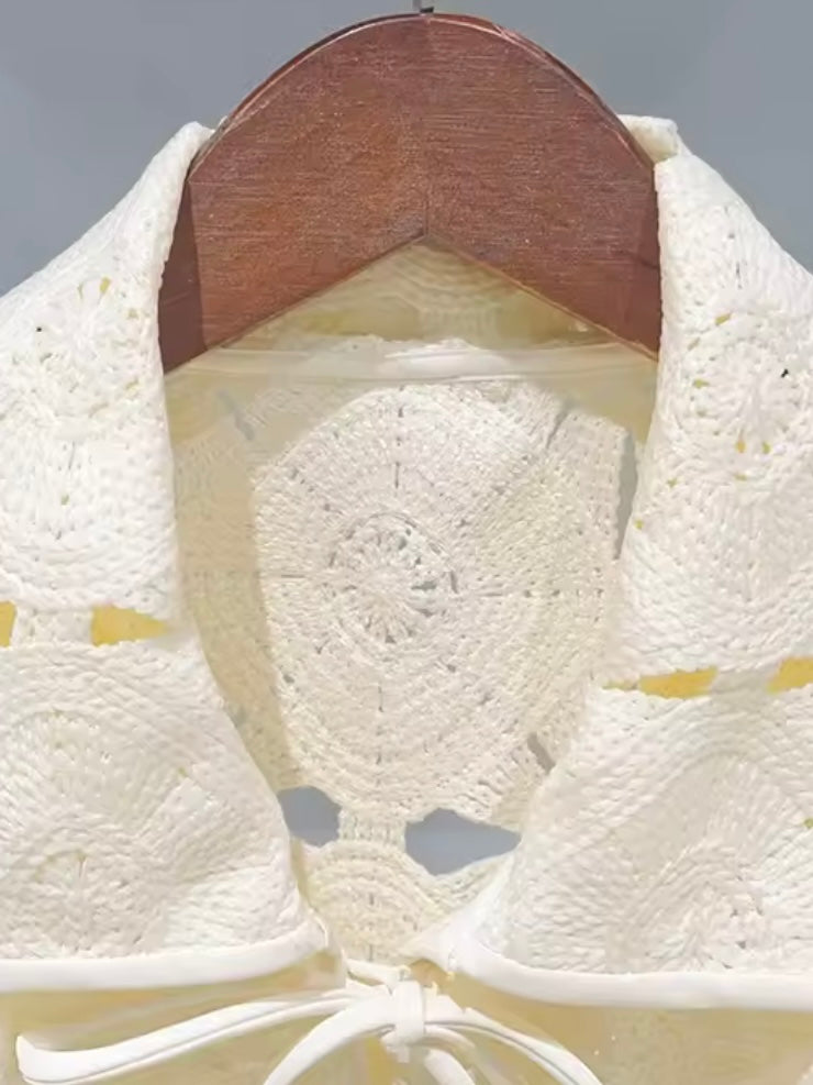 Off white cutout textured jacket