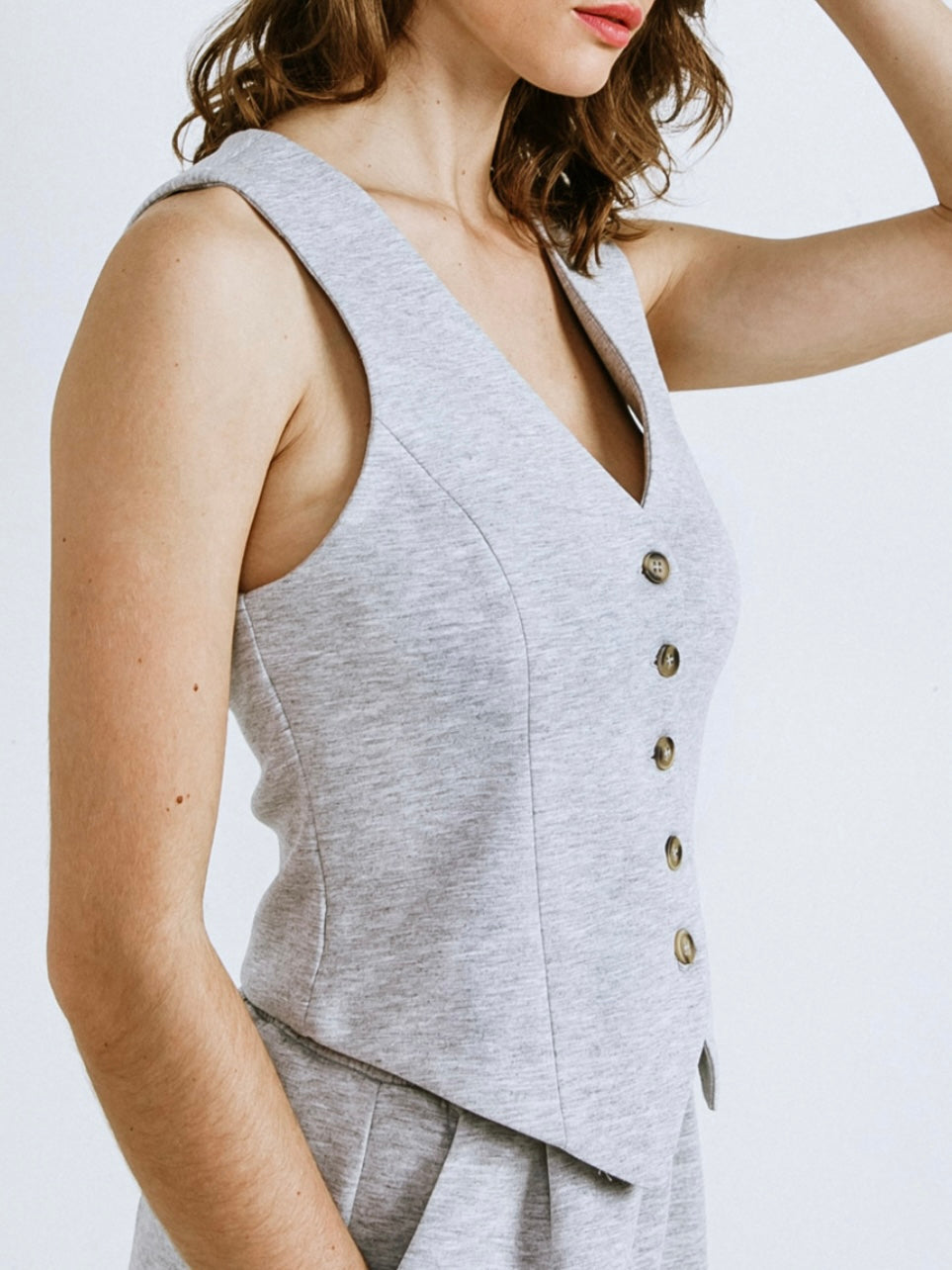 Gray set of 2 vest top and pants