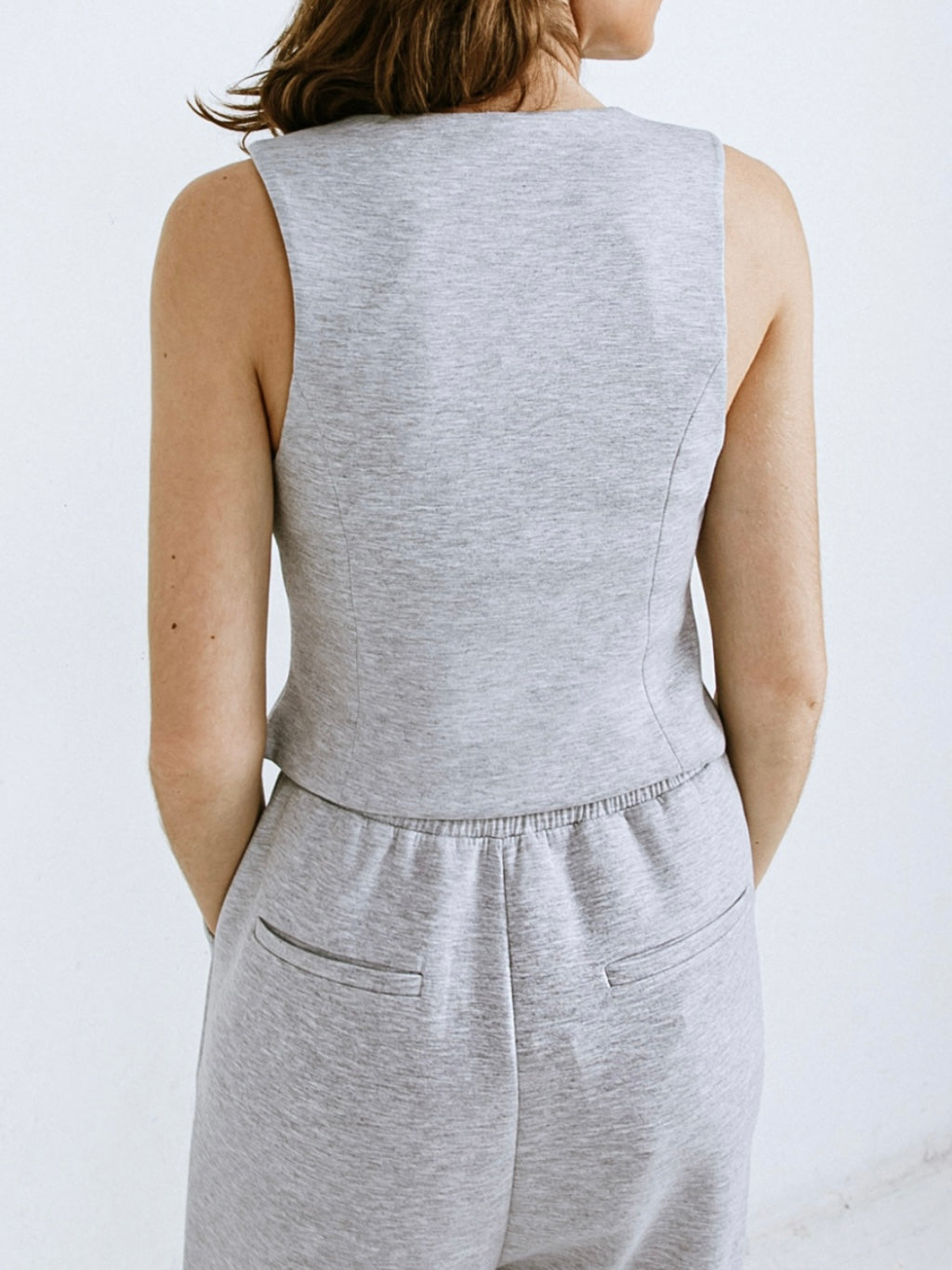 Gray set of 2 vest top and pants
