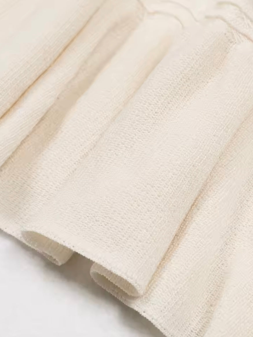 Beige spaghetti tube maxi dress