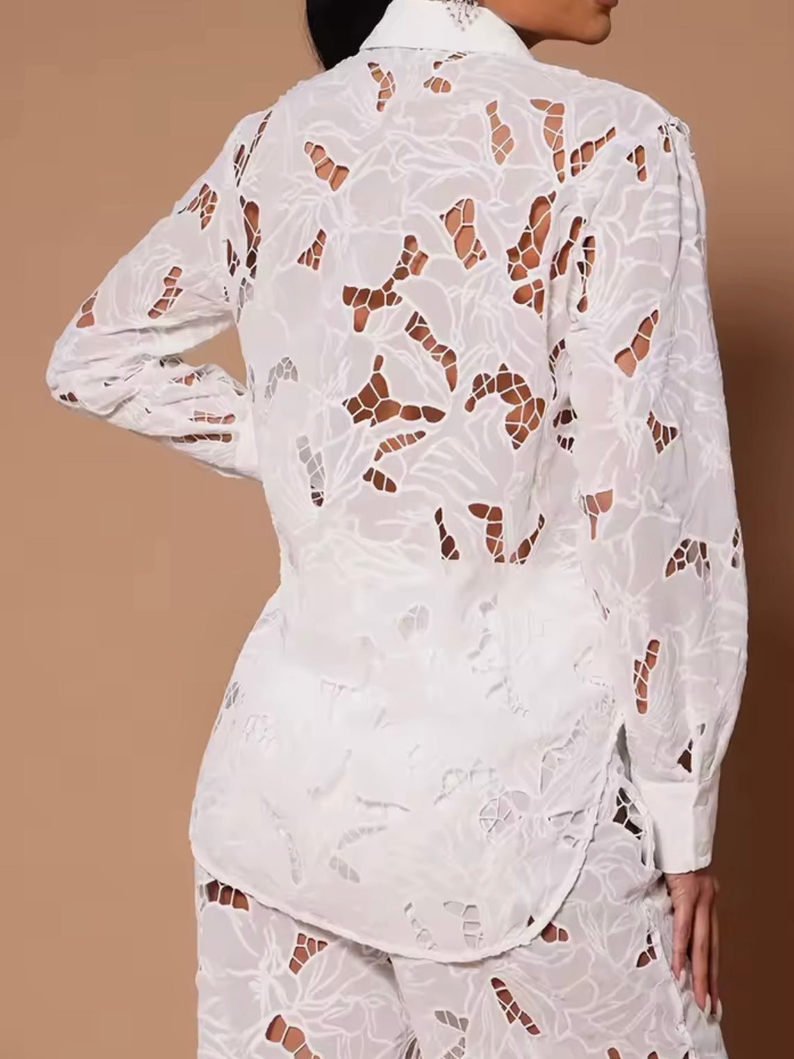 White lace set of 2 shirt and pants