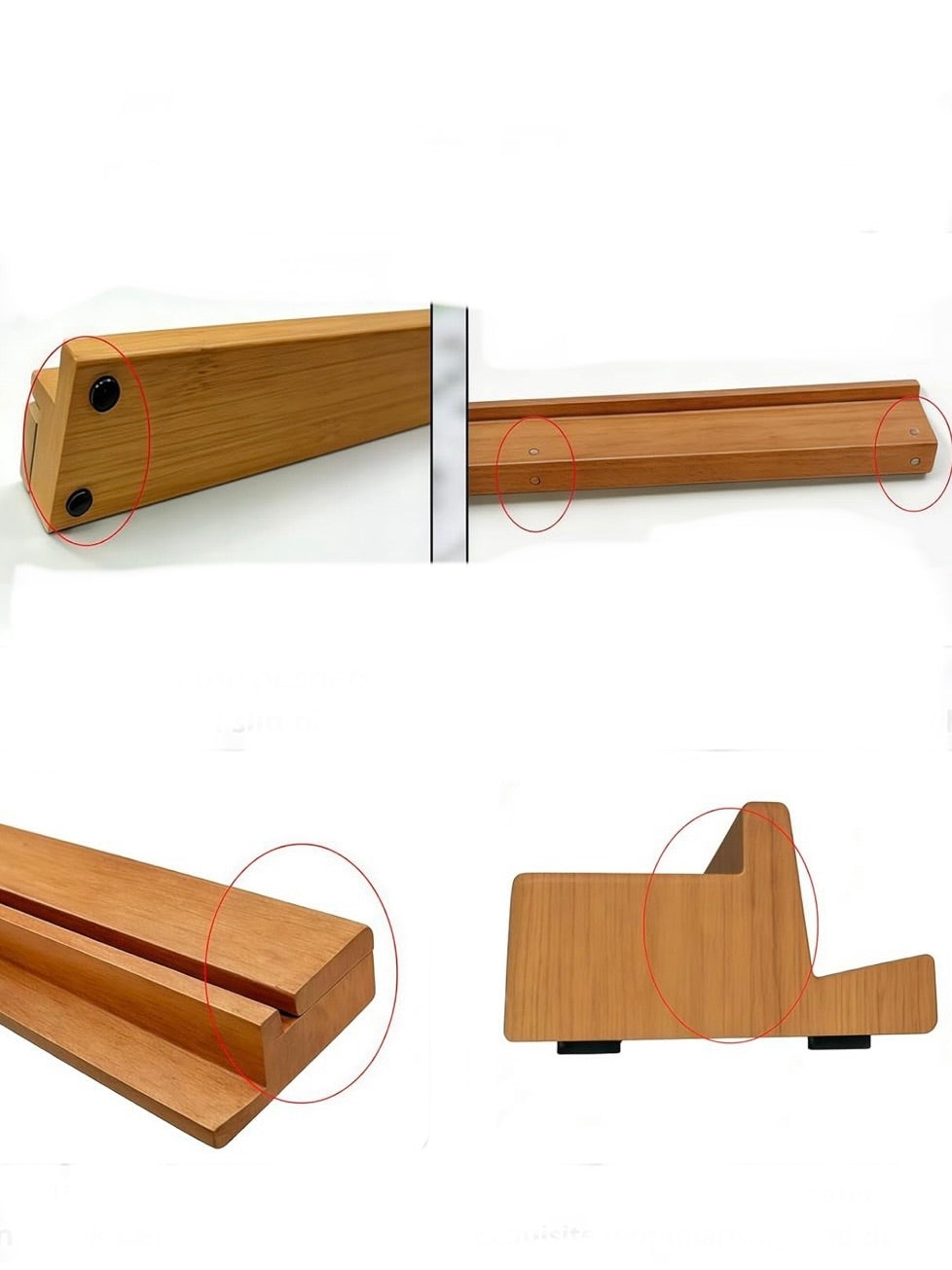Mahjong wood tiles racks set of 4