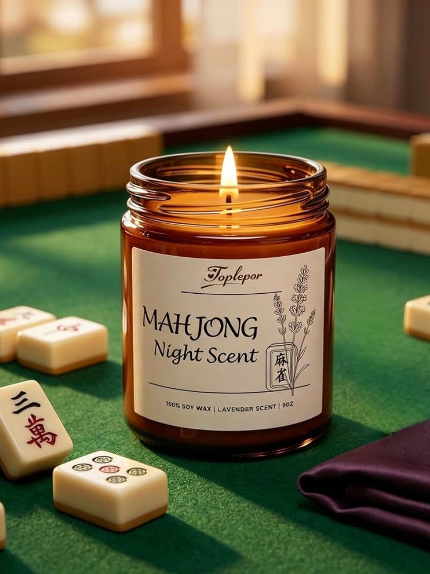 Lavender mahjong Night candle