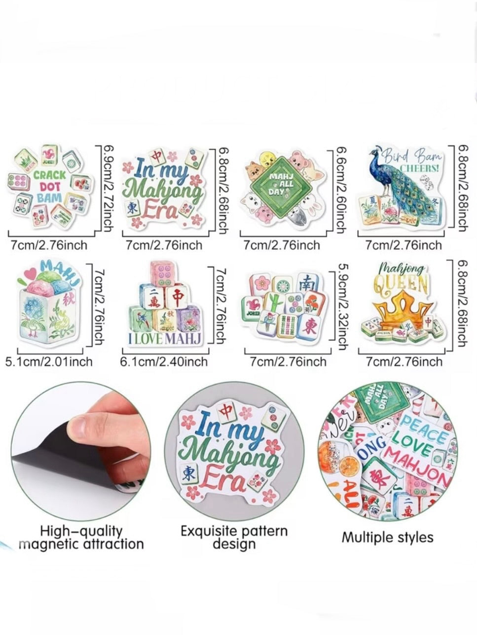 Fridge Magnets mahjong lovers