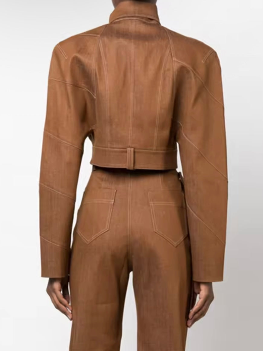 Brown set of 2, Jacket and pants