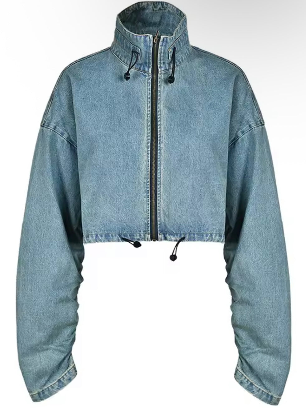 Light blue denim cargo look set of 2 jacket and pants