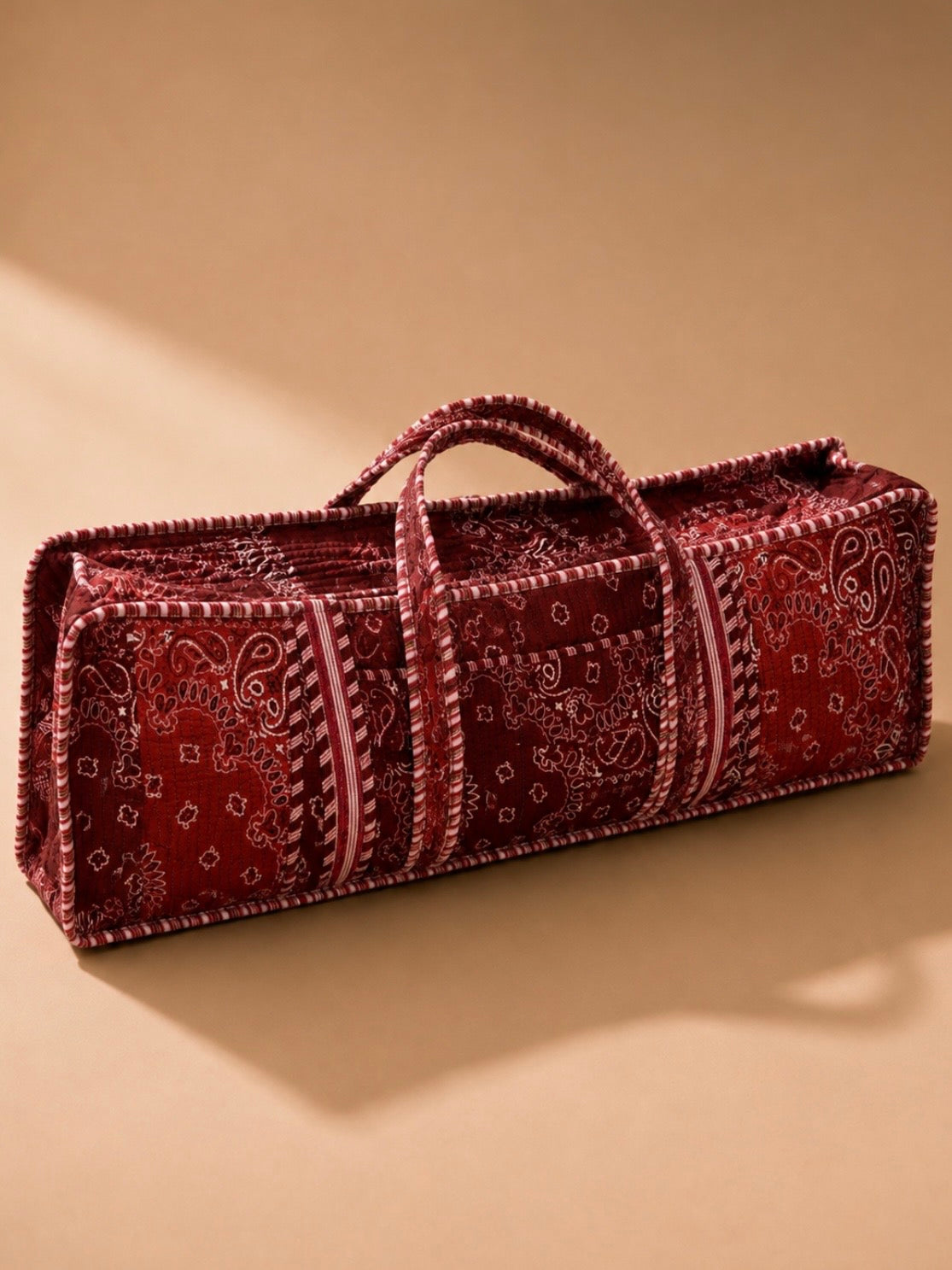 Burgundy Mahjong travel carry bag