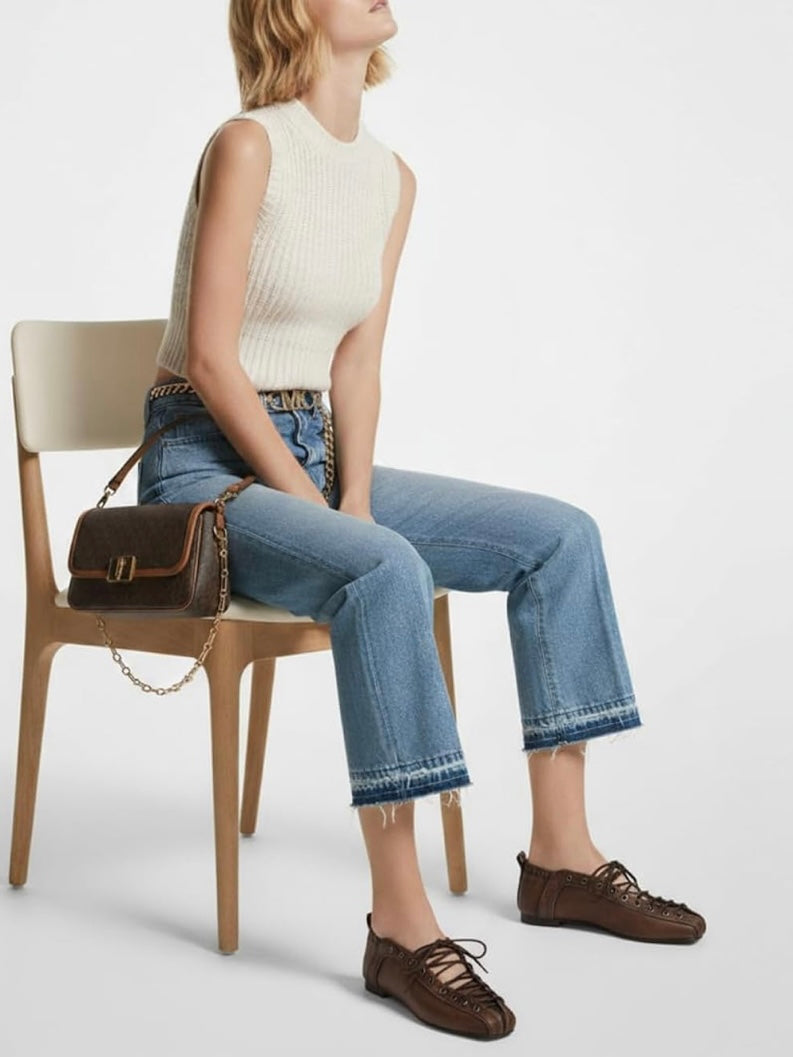 Front tied flats shoes adjustable