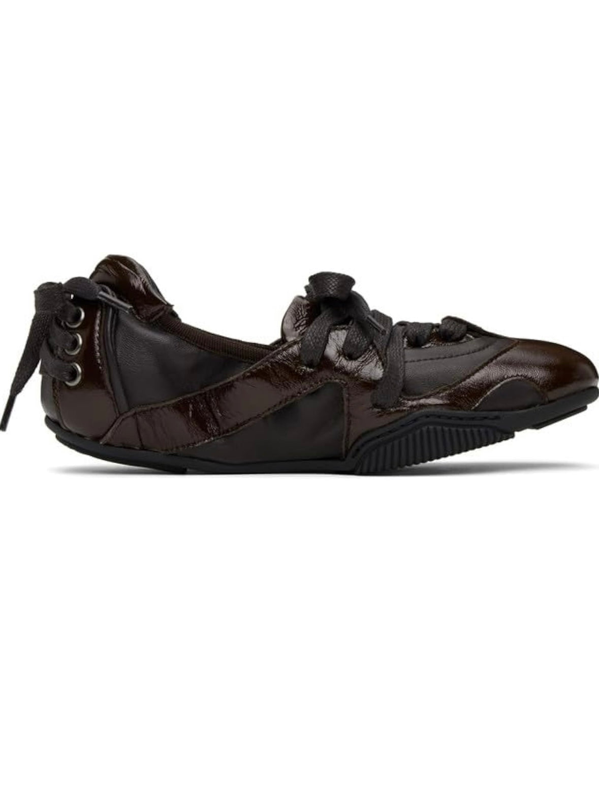 Solid colors Front tied flats shoes adjustable