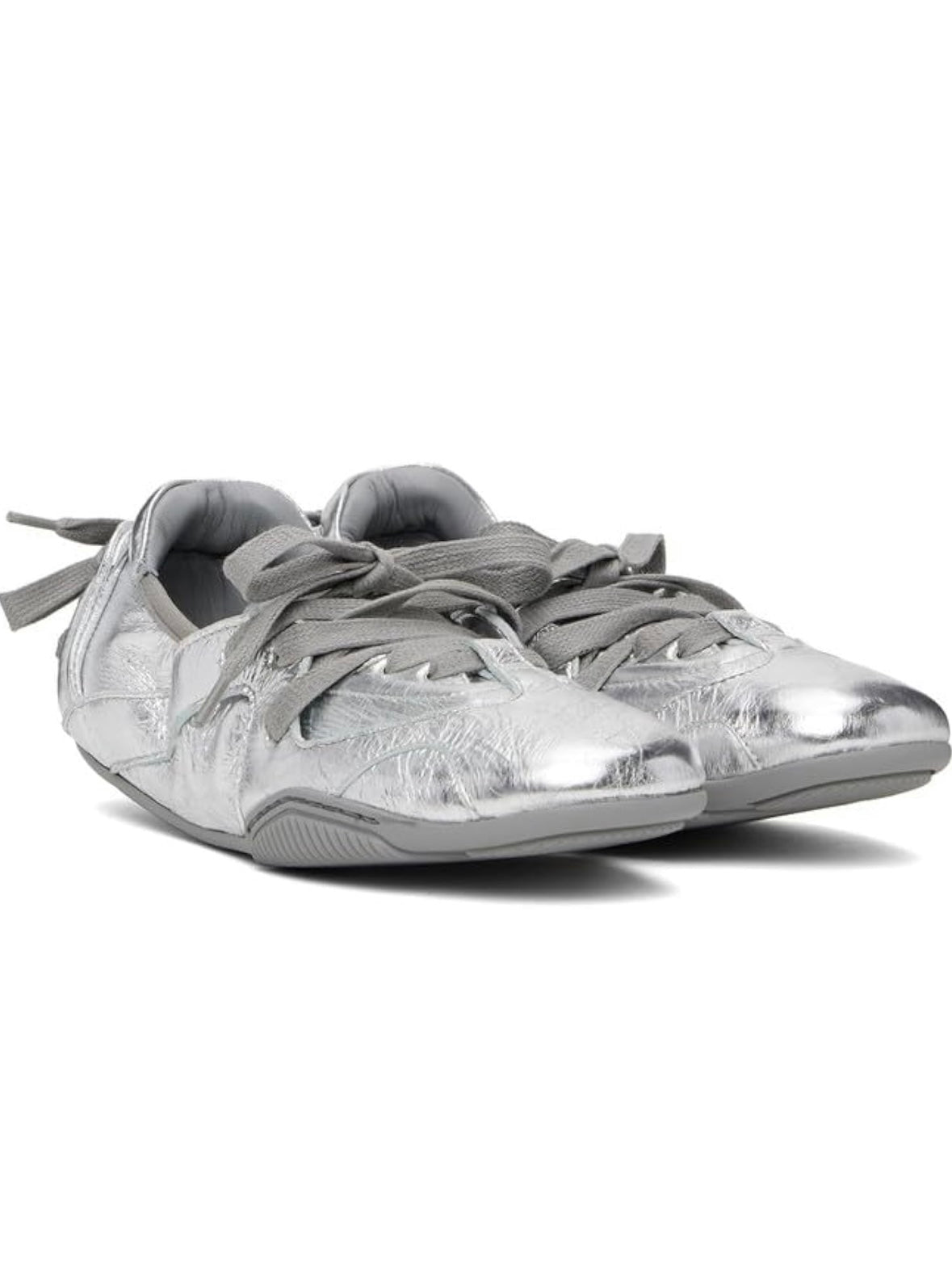 Solid colors Front tied flats shoes adjustable