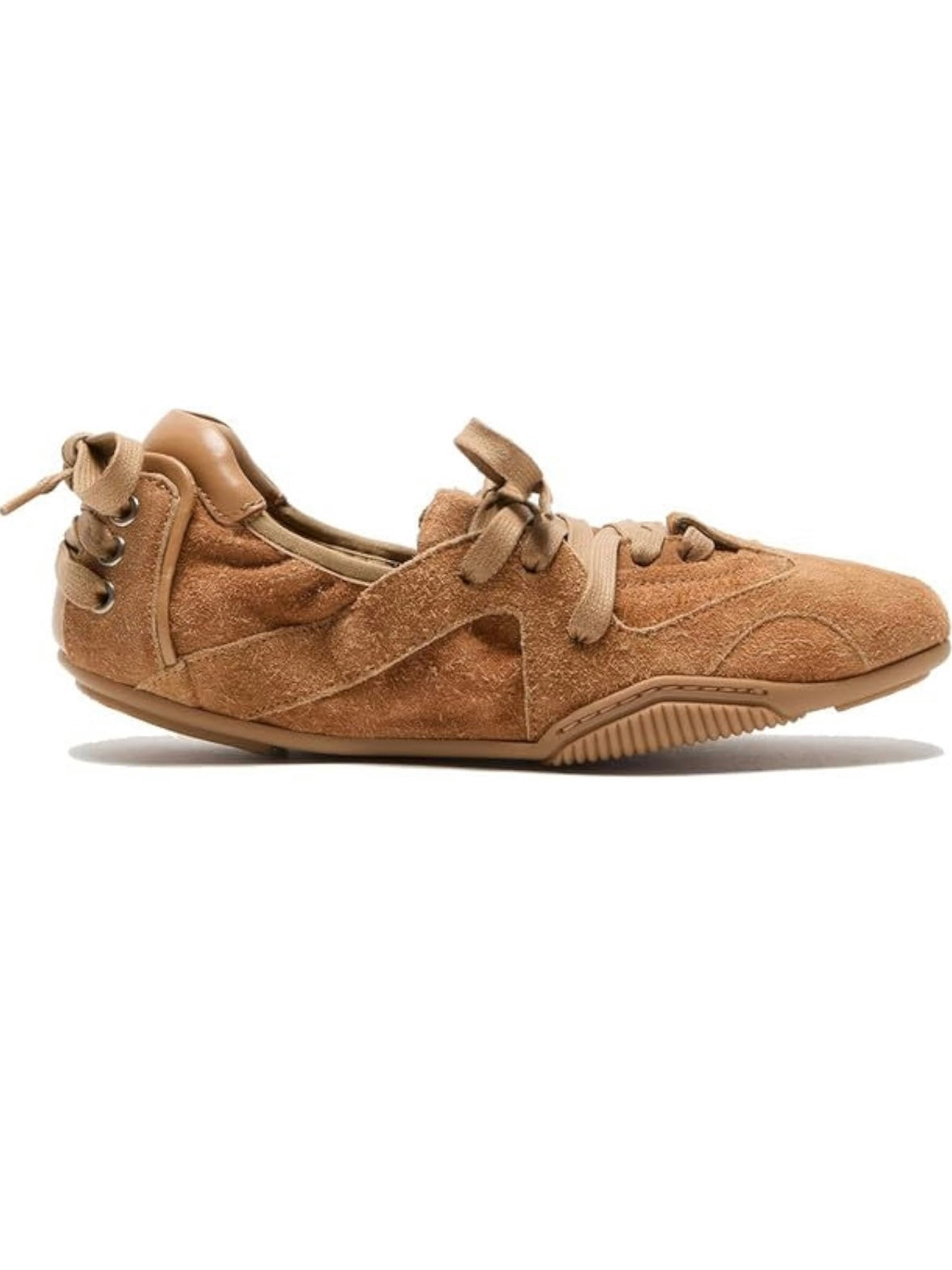 Solid colors Front tied flats shoes adjustable