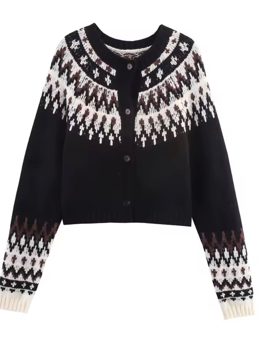 Cardigan knitted sweater