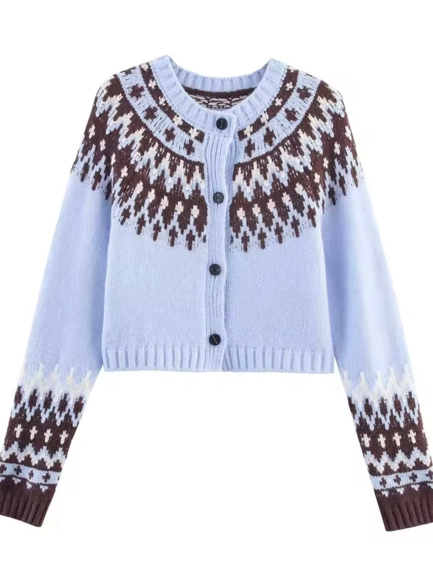 Cardigan knitted sweater
