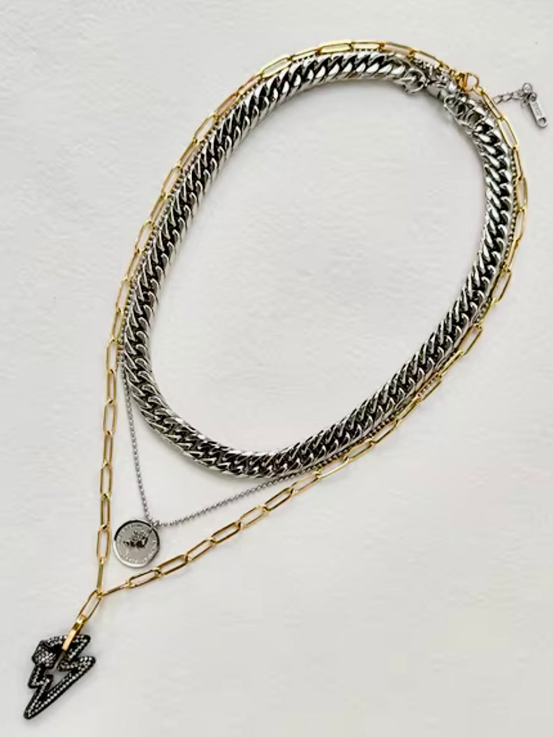 Lightning set of 3 necklaces