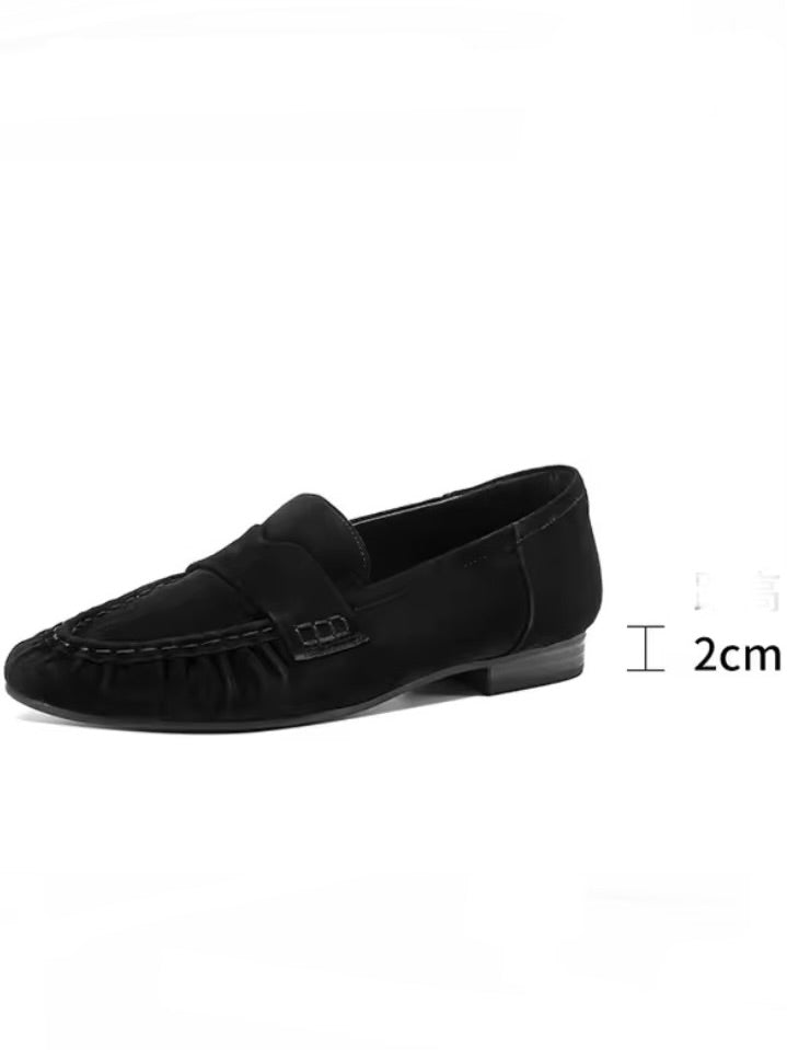 Suede slip on loafers moccasins shoes