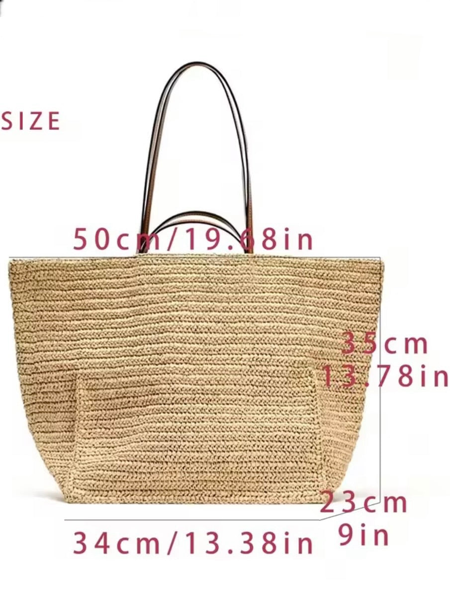 Big raffia beach bag