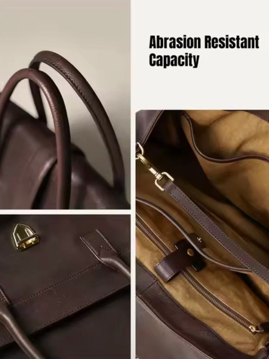 Big bag faux leather flap closure handbag