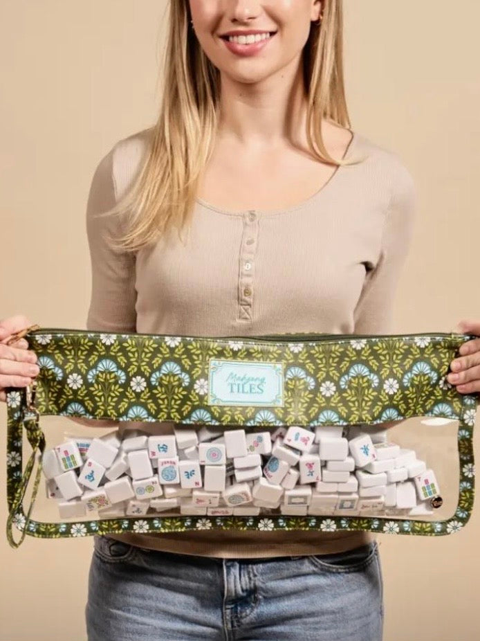 Translucent, clear pouch Mahjong bag