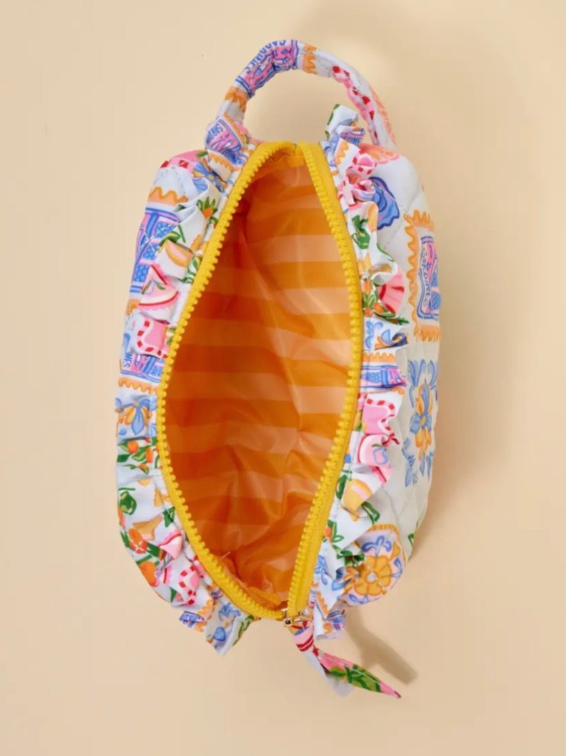 Lobster print cosmetics pouch bag