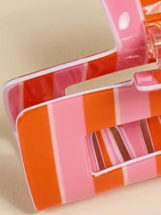 Orange and fuchsia hair clips accessories