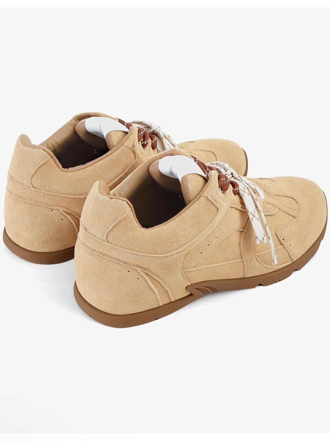 Brown Front tied flats shoes adjustable