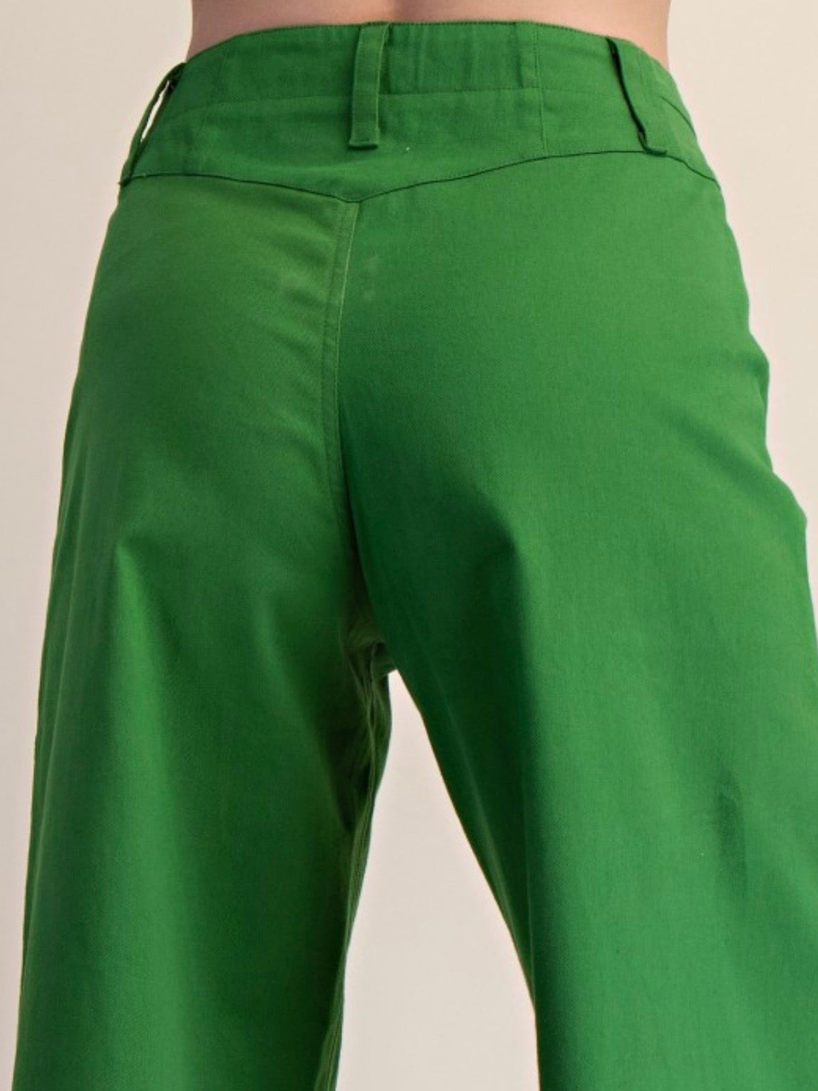 Green emerald and fuchsia solid colors wide leg pants