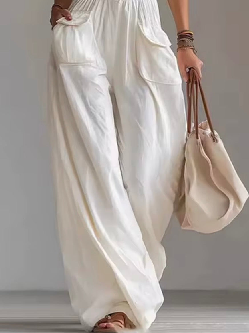 Solid colors sleeveless pleated jumper
