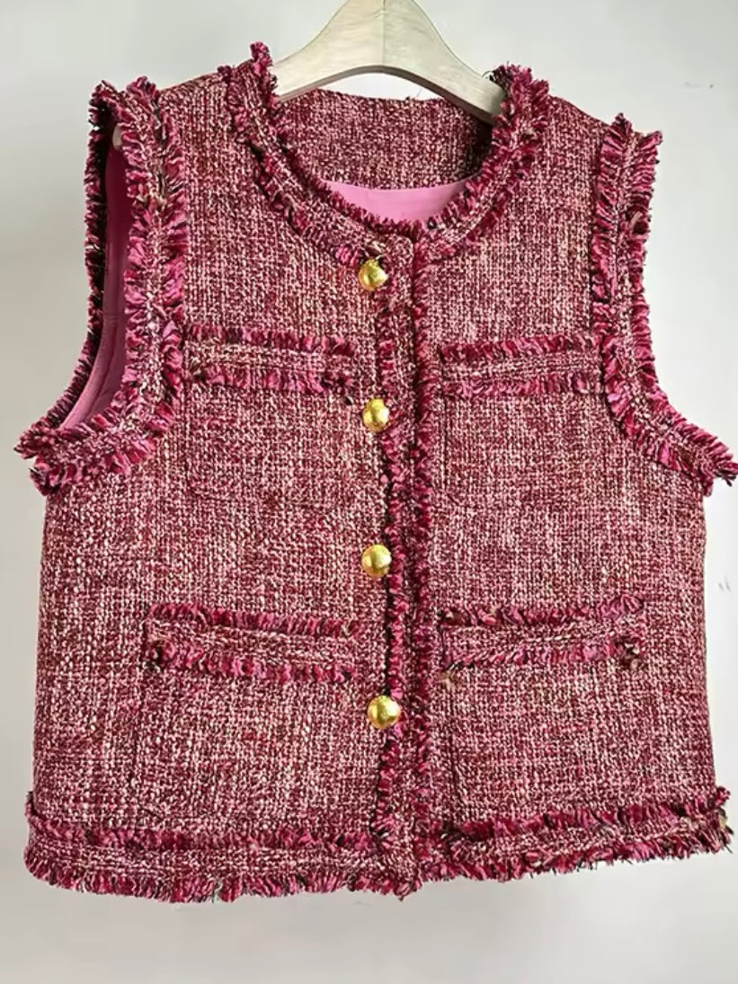 Colors tweed vest