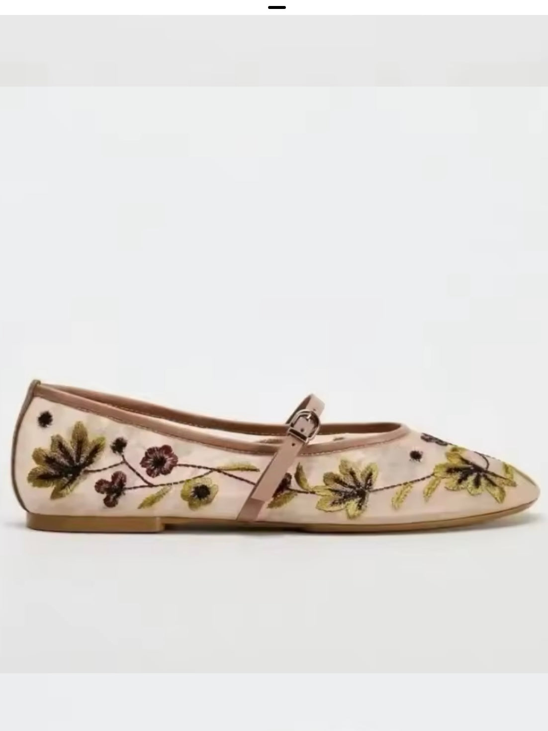 Ballet slip on floral flats shoes