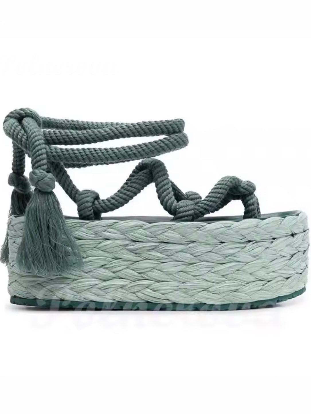Tractor wedge espadrilles flat platform sandals