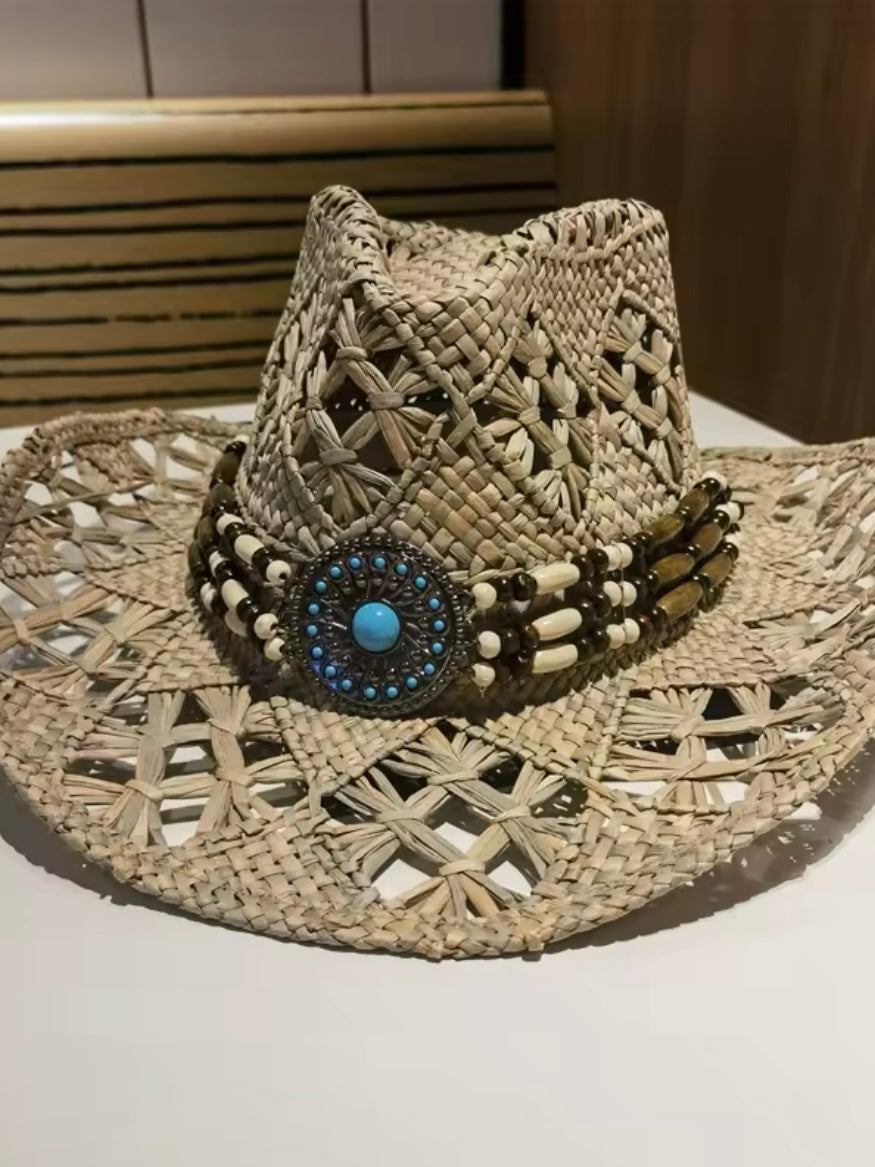 Brown accessories straw hat
