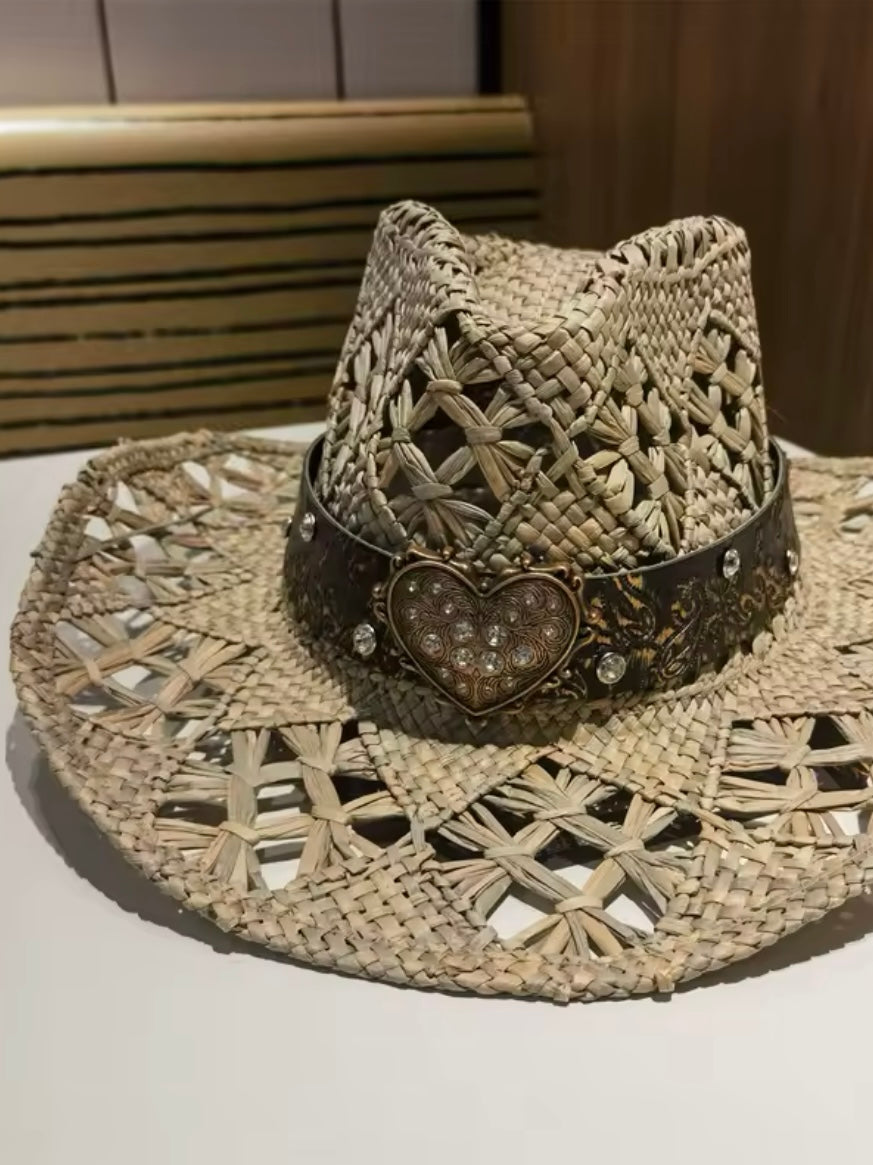 Brown accessories straw hat