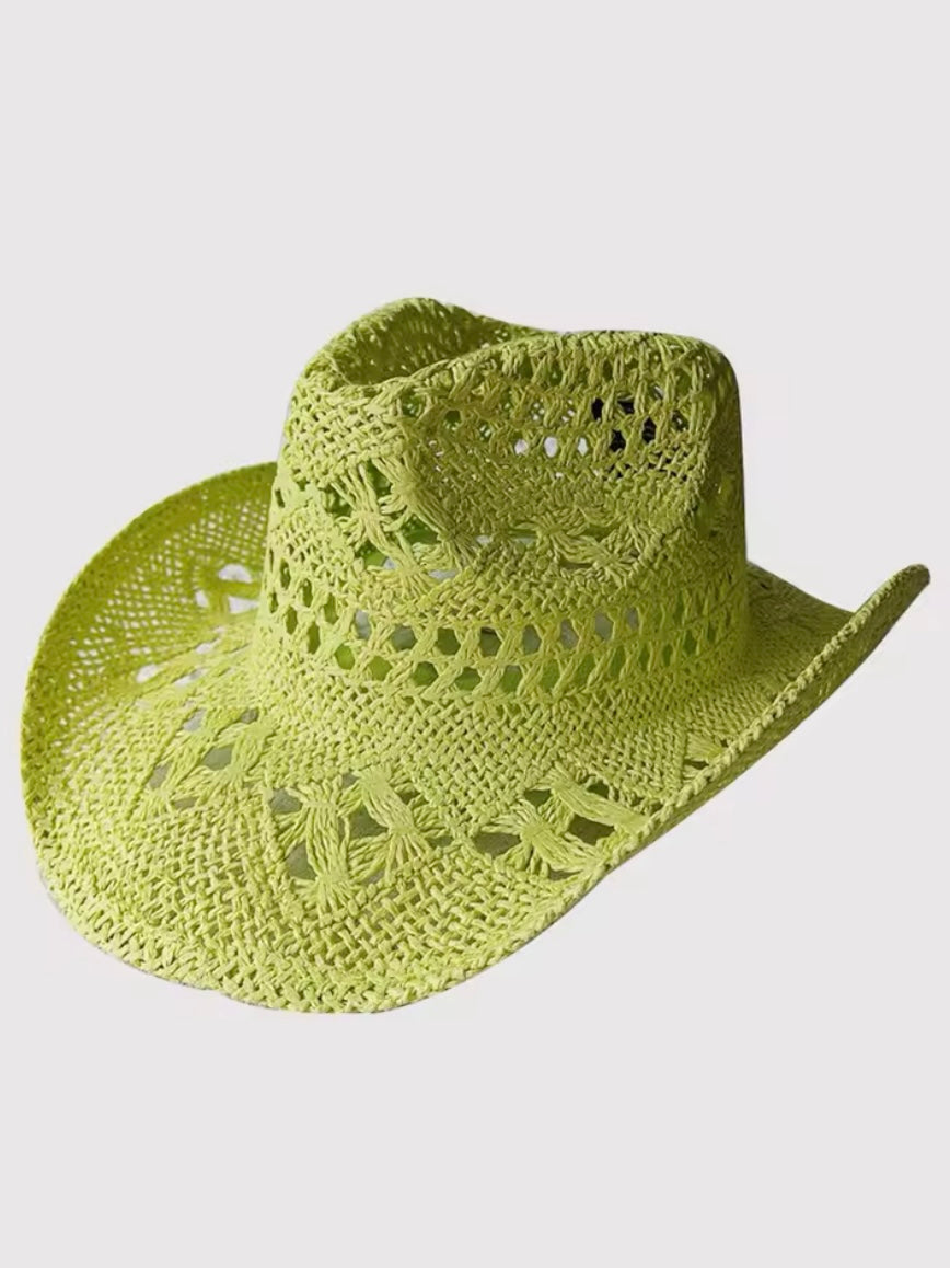 Solid colors cowgirl straw hat