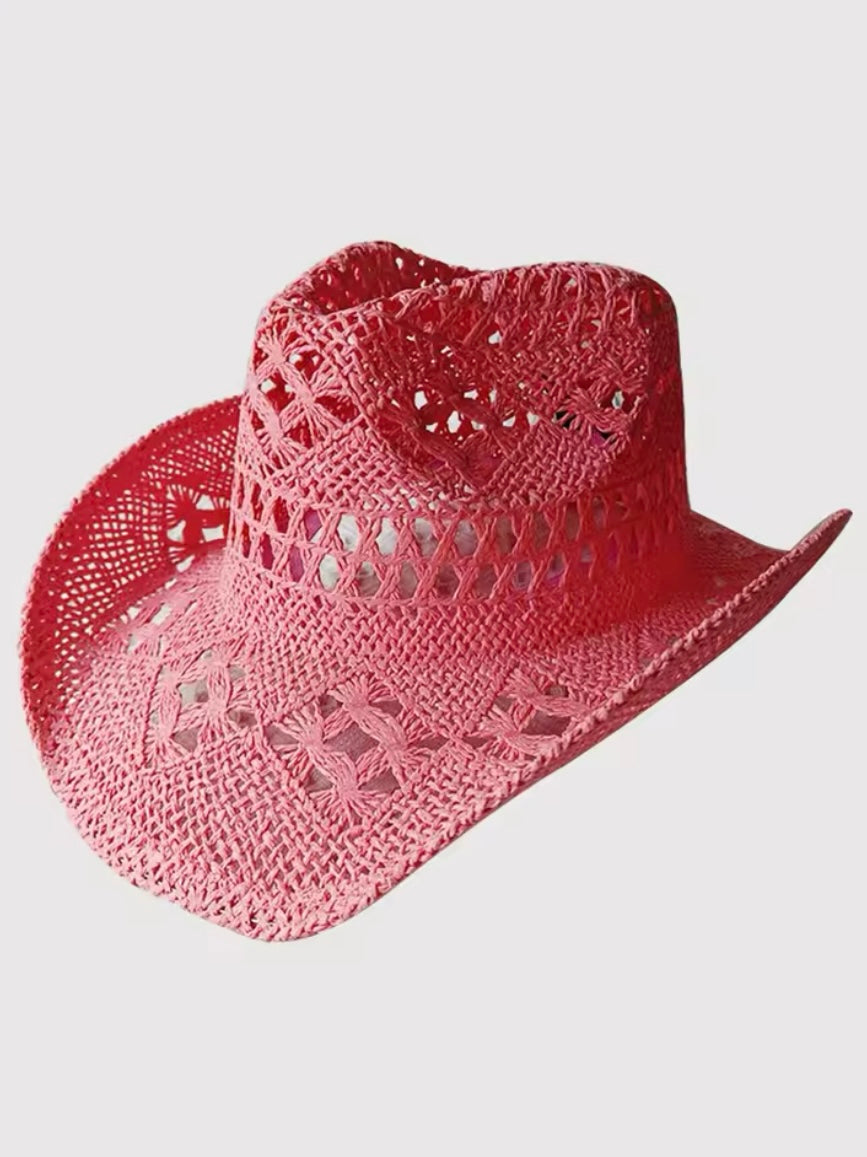 Solid colors cowgirl straw hat