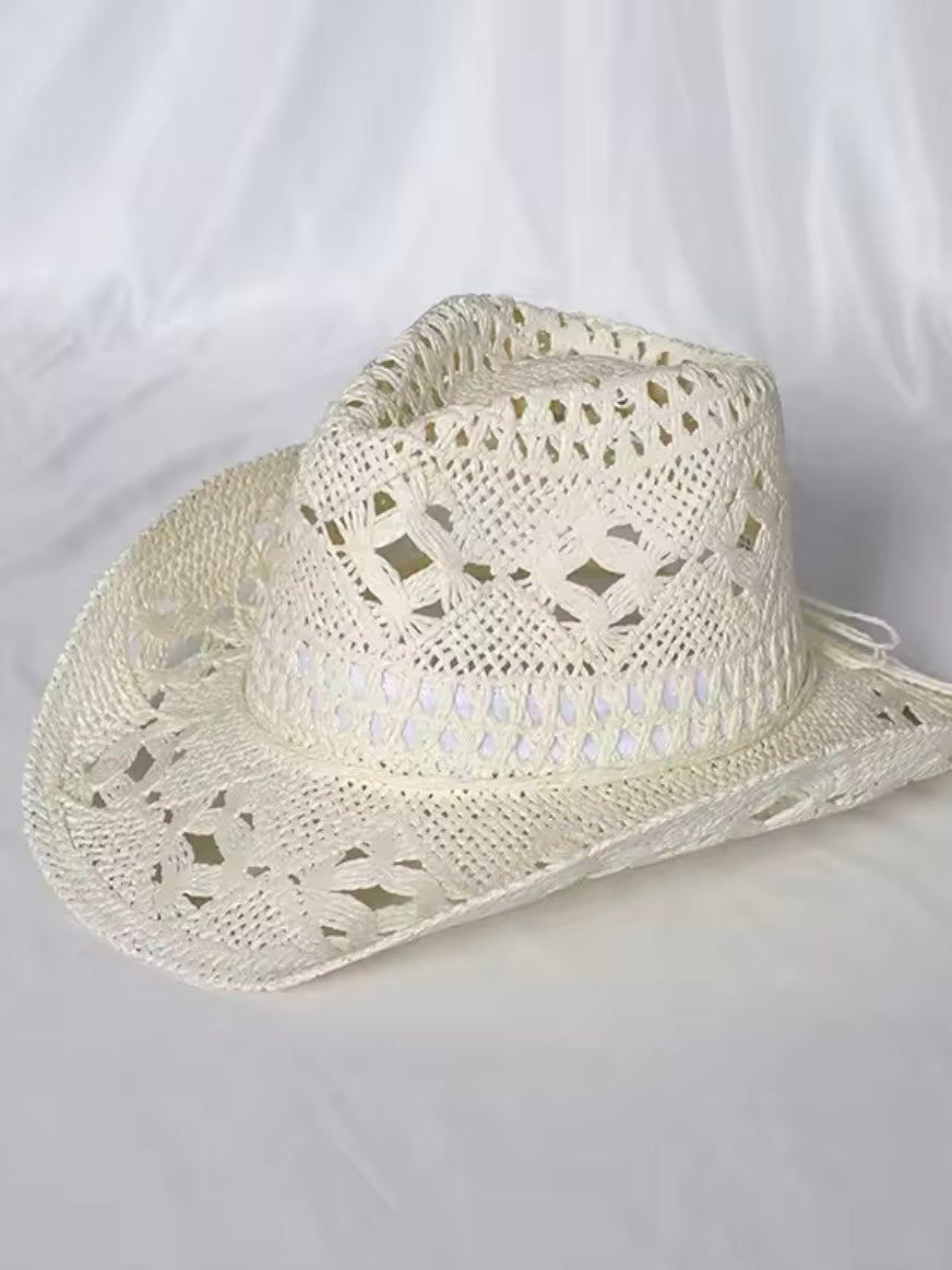 Solid colors cowgirl straw hat