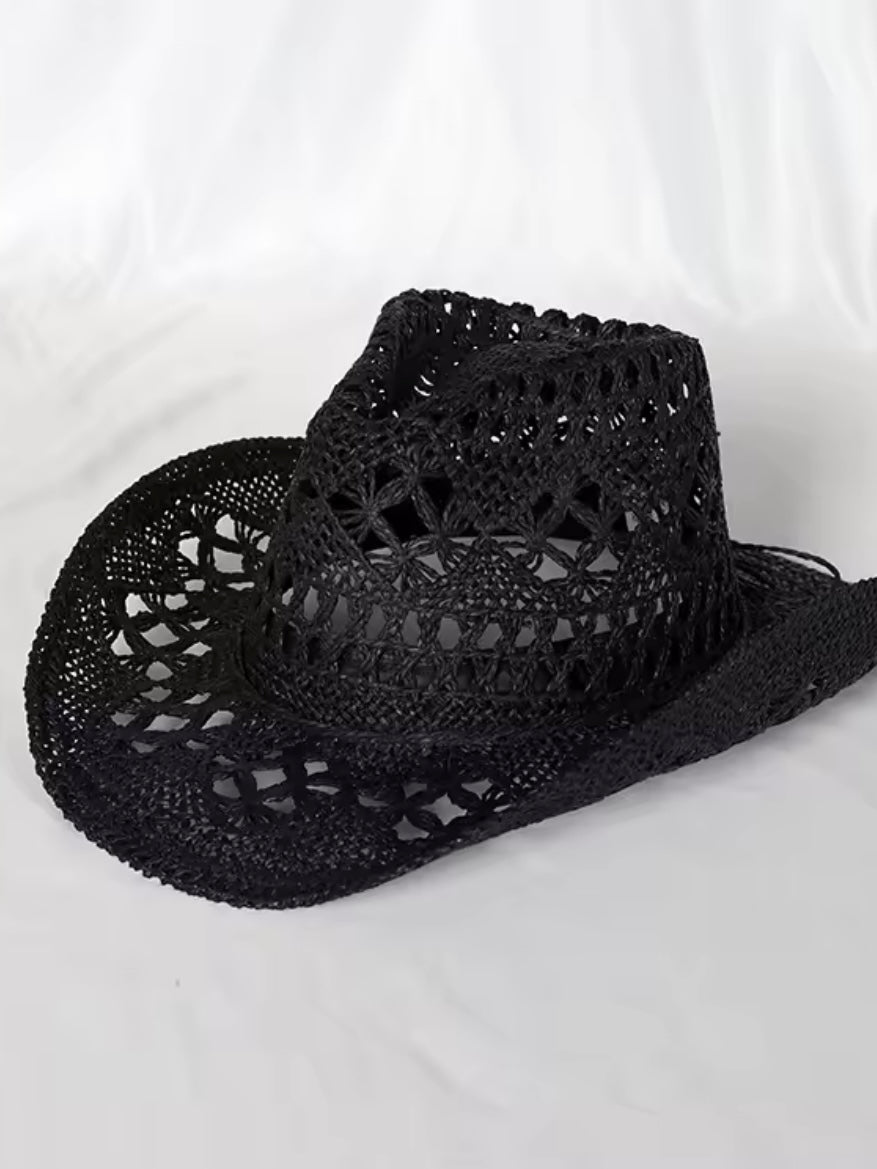 Solid colors cowgirl straw hat