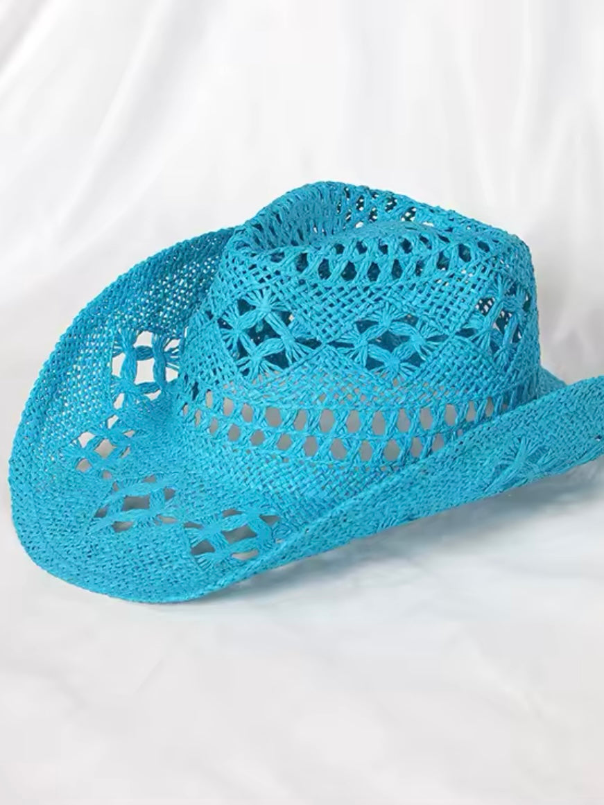 Solid colors cowgirl straw hat