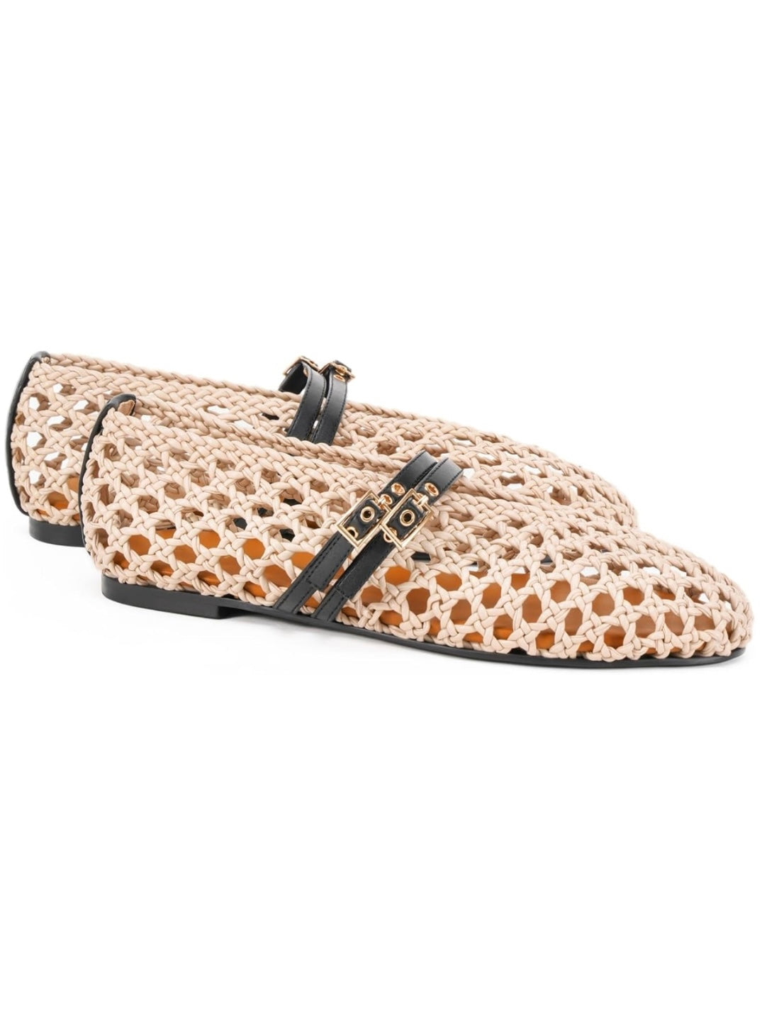 Ballet net straps flats shoes