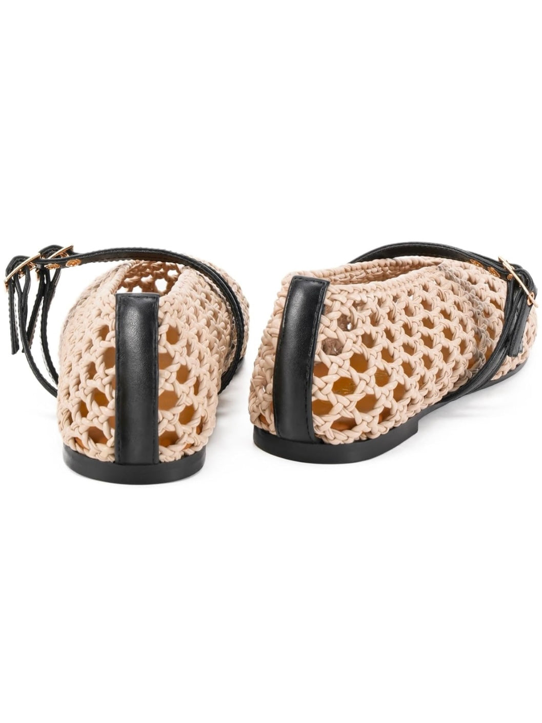 Ballet net straps flats shoes