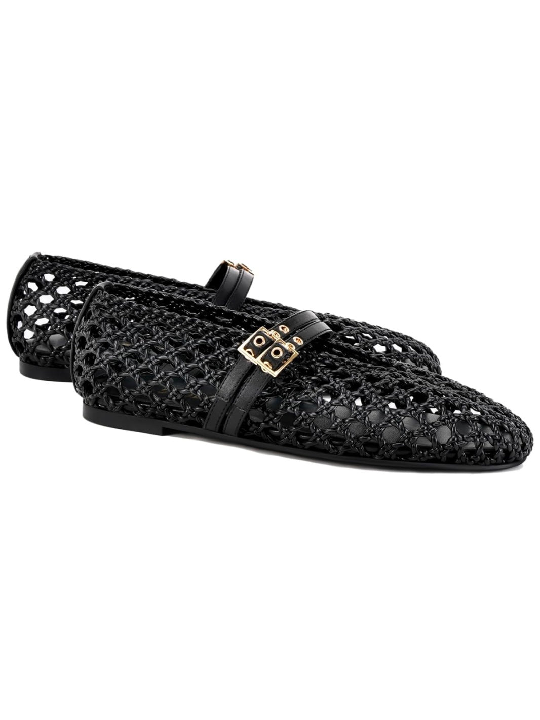 Ballet net straps flats shoes