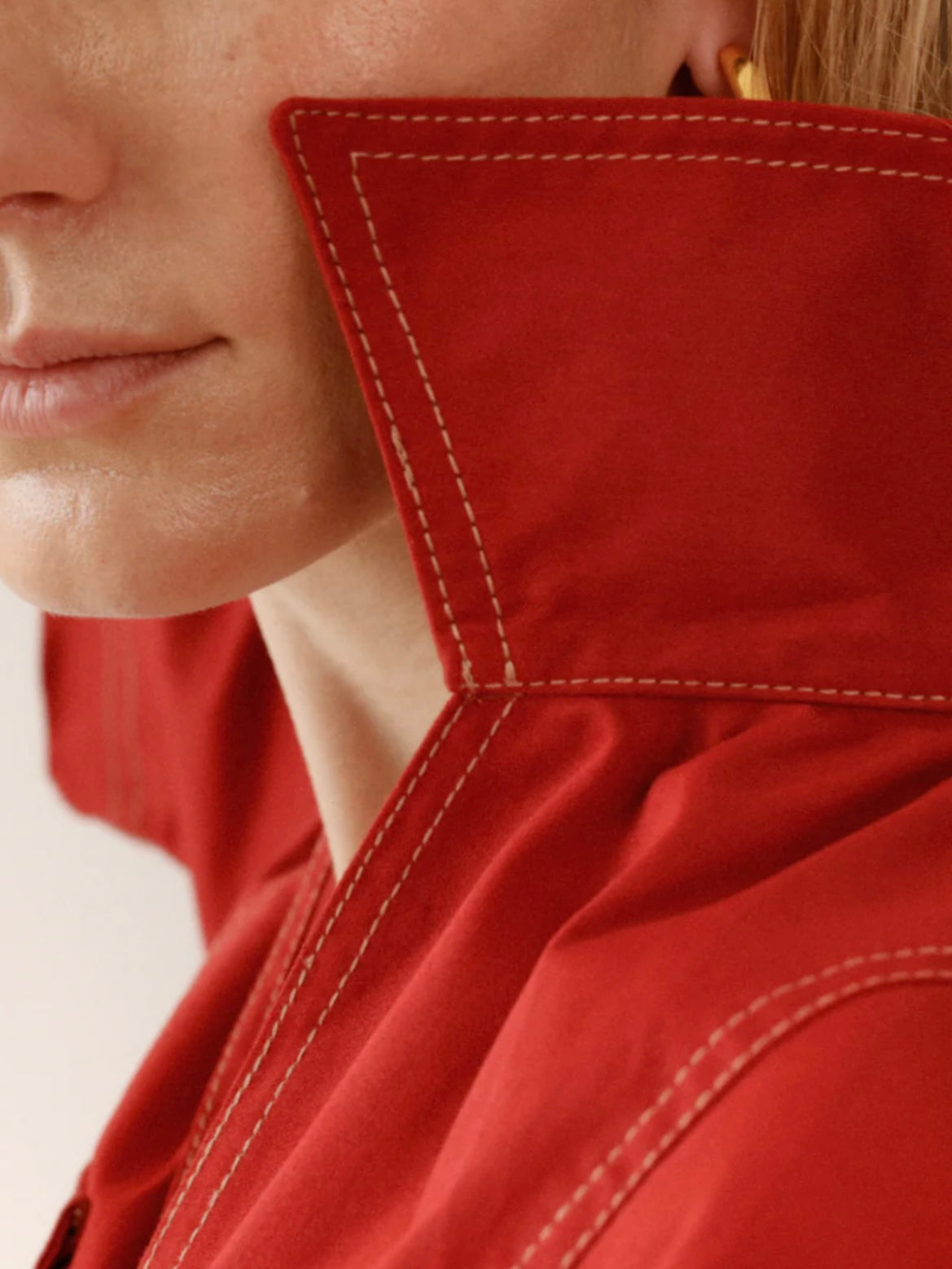 Red denim shirt Freya