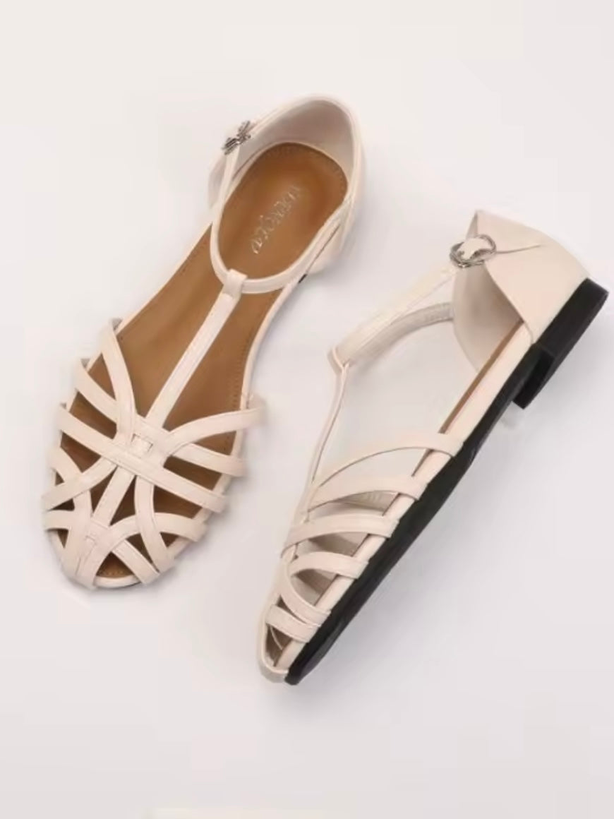 Gladiator solid colors flat sandals