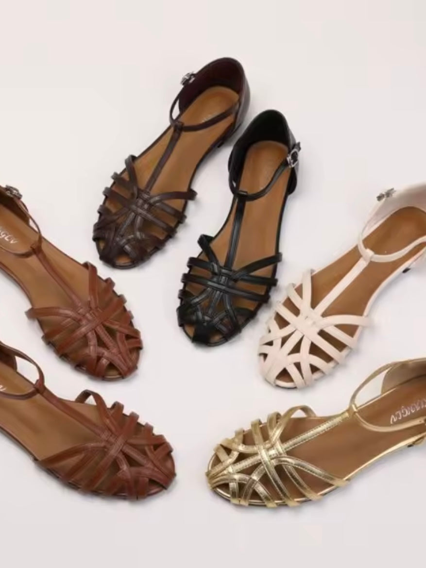 Gladiator solid colors flat sandals