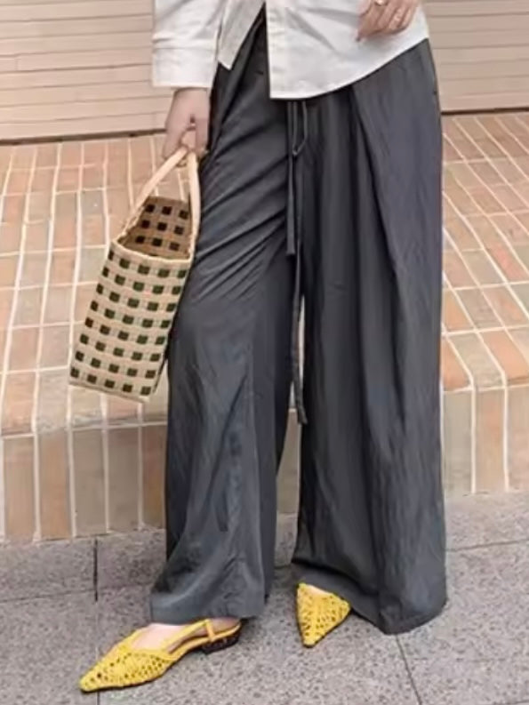 Pointed Solid colors net flats shoes slingshot
