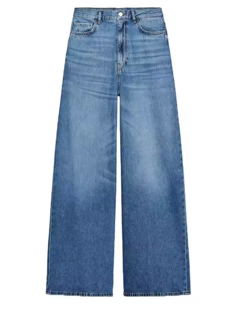 Blue denim fabric set of 2 shirt and pants