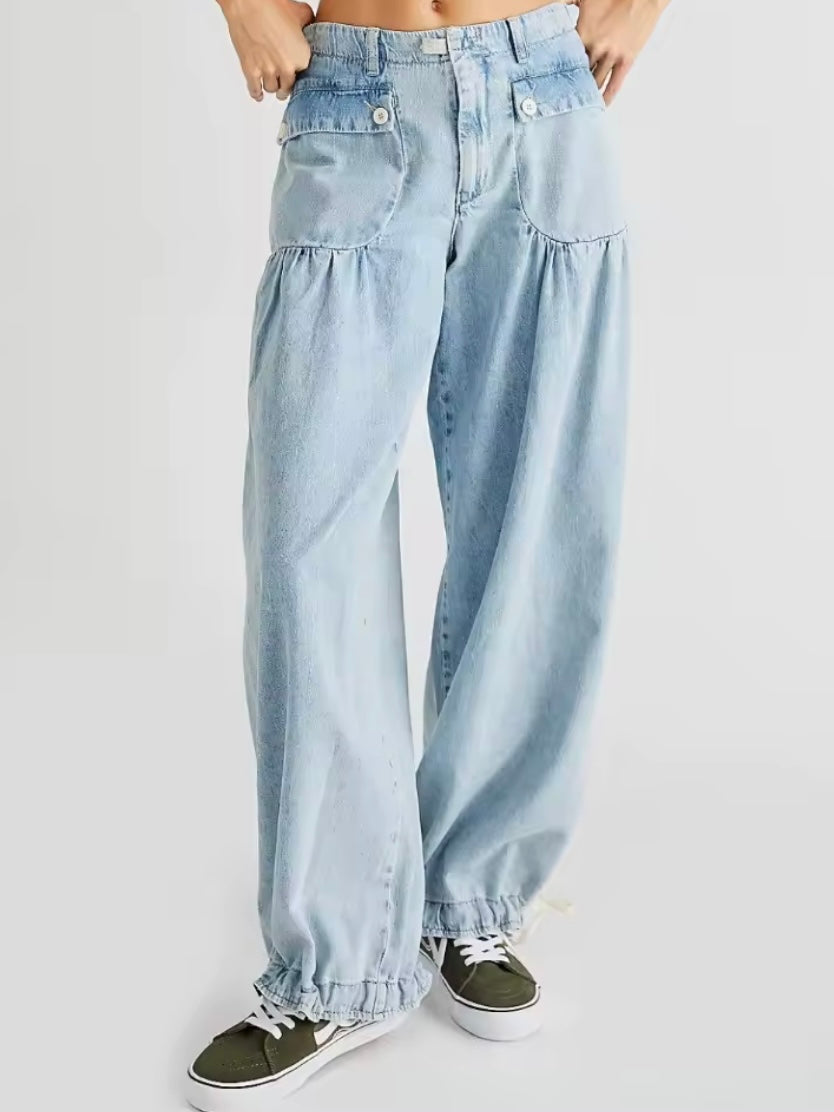 Solid colors Cargo jeans joggers pants