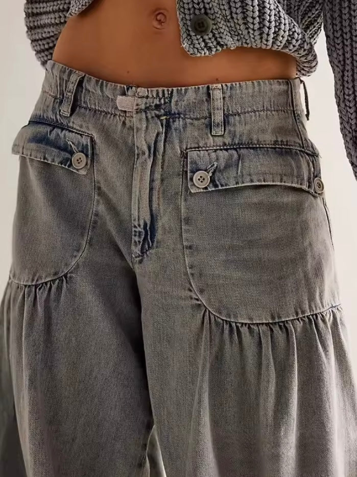 Solid colors Cargo jeans joggers pants