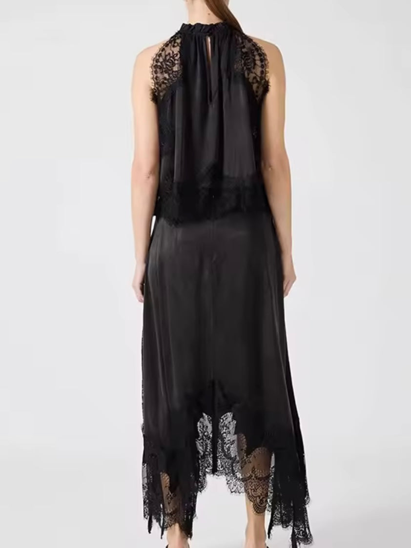 Solid colors lace Set of 2 top and skirt